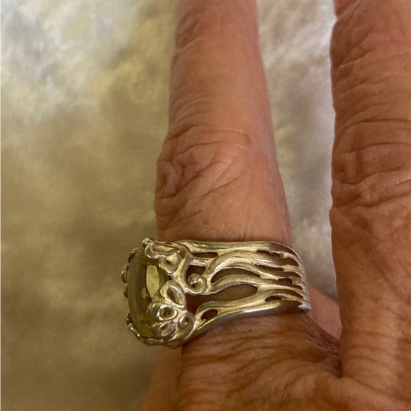 ☘️Israel Didae 925 Sterling Silver Light Green Amethyst Ring - Picture 6 of 6